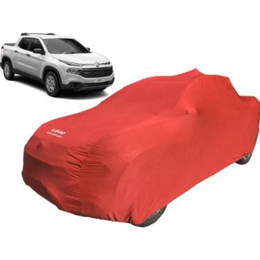 Imagem de Capa Para Cobrir Carro Fiat Toro Diesel Tecido Helanca - Mz, Vermelha