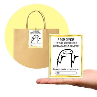 Imagem de Tag Cartão de Agradecimento  Pacote com 100 Peças  Tam. 7,5 x 10,5 cm 