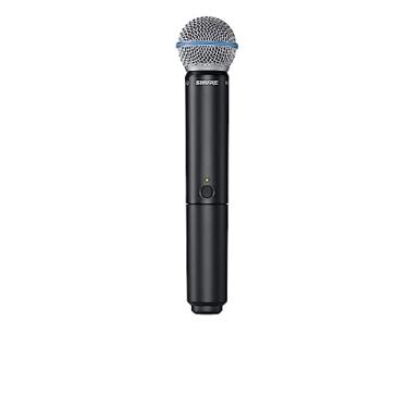 Imagem de Shure Transmissor portátil BLX2/B58 com cápsula de microfone vocal BETA 58A - para uso com sistemas de microfone sem fio BLX, receptor vendido separadamente | Banda H10 (BLX2/B58=-H10)