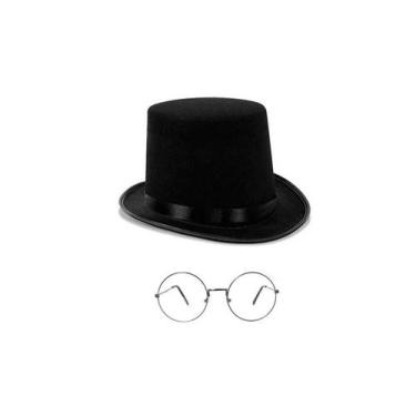 Imagem de Fantasia Detetive Sherlock Holmes Cartola e Oculos Adulto - MC Present