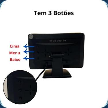 Imagem de Kit Monitor LCD 4.3 Polegadas + Câmera de Ré S10 1995 1996 1997 1998 1
