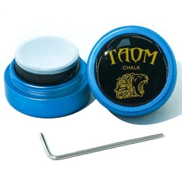 Imagem de Banly TAOM Giz redondo para tacos de sinuca, giz de bilhar portátil com mini suporte magnético de giz de piscina, caixa de giz para bastão de bilhar, ferramenta de ponta de bilhar, acessórios de