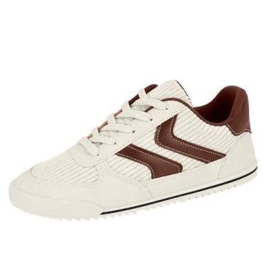 Imagem de Tenis Moleca Casual Listra Drop, 36, Branco off