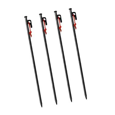 Imagem de YIJU 4x tendas estacas estacas de terra fáceis de instalar portátil tenda pesada picos de barraca pinos para acampamento de jardim pátio pátio quintal, 40 Cm
