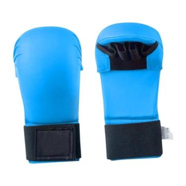 Imagem de Vaveren Luvas de boxe de boxe Luvas de kickboxing Luvas de treinamento confortáveis ​​treinar luvas de luta para exercícios Sanda, karatê em casa, Blue M