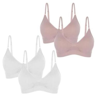 Imagem de Kit 4 Sutiãs Lupo Loba Original Sem Costura Com Bojo Removível Reforça