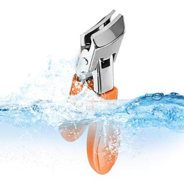 Imagem de Tesoura de unhas inclinadas, tesoura de unhas Anti-splash | Mandíbula larga abrindo as pontas da unha pesada | Os idosos pregam o equipamento de pedicure de manicure anti-splash para pai, mãe
