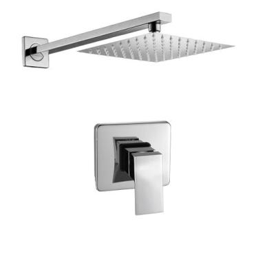 Imagem de Chuveiro Metal Slim Parede Cromado Misturador Monocomando - Fine Metai