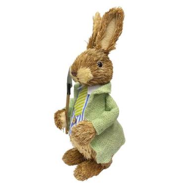 Imagem de Coelho pascoa palha azul claro c/ pa 33cms - GRILLO