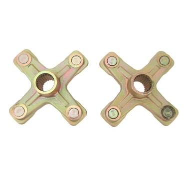 Imagem de GRCFUMO 1 par de cubos do eixo da roda traseira, cubo da borda do eixo traseiro da liga de aço com 4 parafusos, cubos de rolamento de roda para 350 YFZ350 YFZ350LE YFZ350SE