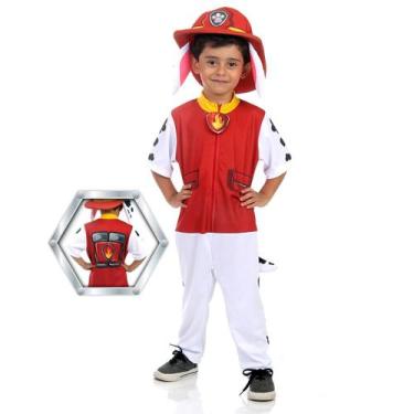 Imagem de Fantasia Marshall Infantil Luxo Original com Chapéu - Patrulha Canina 