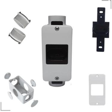 Imagem de KIT 1/2pol Tomada Simples Preta 20a Condulete Reforçado   - Maxidutos,