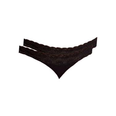 Imagem de Kit com 2 Calcinhas Biquíni Hope L 35320, Preto, M