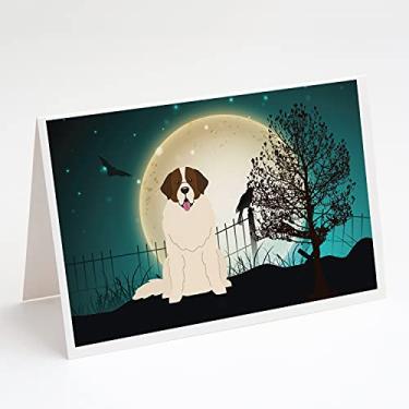 Imagem de Caroline's Treasures BB2217GCA7P Cartões de Dia das Bruxas assustadores de Moscou e Envelopes Pacote com 8, 7 x 5, multicolorido