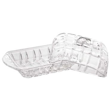 Imagem de Kit Manteigueira Cristal + Açucareiro Cristal c/ Colher Lyor