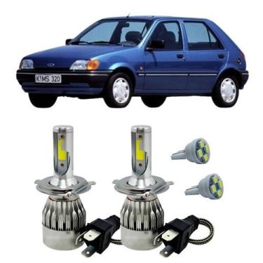 Imagem de Kit Super Led H4 6000K Farol Auto Baixo Fiesta 1993/95 + T10 - Autovex