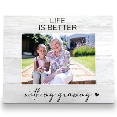 Imagem de FLDAS Porta-retrato Grammy 20 x 25 cm, molduras para avós, presentes de netos, presentes para avó, Dia das Mães do neto, neta, Life is Better with My Grammy, 5 x 7