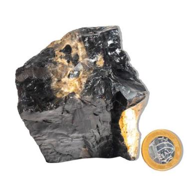Imagem de Ônix Preto Pedra Bruto Natural 800 a 1000g Média 12cm Tipo B - Cristai