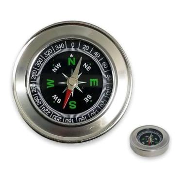 Imagem de Bússola de Bolso Metal Camping Orientação Magnetica 6cm e (8cm)