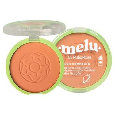 Imagem de Blush Facial Compacto Melu Maquiagem Ruby Rose RR871, CARAMEL