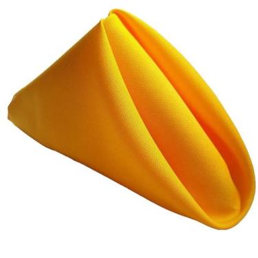 Imagem de Kit Guardanapo de Boca de Tecido Mesa Posta 4 pç Oxford Liso Amarelo -