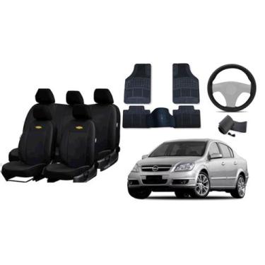 Imagem de Kit de Capa de Couro Vectra 2005-2011 + Tapete e Capa de Volante - aer