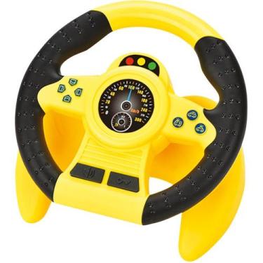Imagem de Volante Infantil Musical Gira 360 Suporte Carro Sons Ventosa Original 