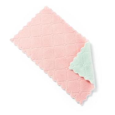 Imagem de Pano de prato absorvente de cor escandinava toalha de mesa espessa toalha de mesa de cozinha antiaderente sem fiapos pano de limpeza toalha de mão