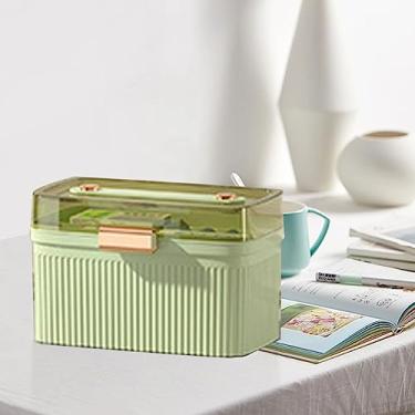 Imagem de Akozon Portable Home Medical Kit - Caixa de Organizador de Medicina de Grande Camada de Grande Capacidade para Crianças - Caixa de Primeiros Socorros Plásticos - Ideal para Uso Familiar (Branco)