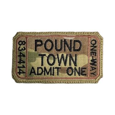 Imagem de Pound Town 834414 Ticket Patch Multicam OCP - Engraçado Tático Militar Moral Bordado Patch Hook Backing