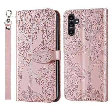 Imagem de COTDINFOR Capa para Samsung Galaxy A36 5G capa carteira com suporte para cartão alça magnética de pulso à prova de choque capa de couro para mulheres e homens capa para Samsung Galaxy A36 5G / A56 5G