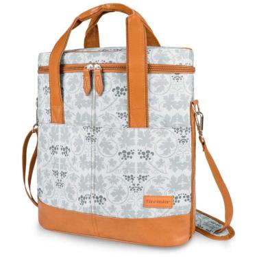 Imagem de Bolsa Térmica Para Transporte de Vinhos Tirrinia até 3 Garrafas, Branco Flores
