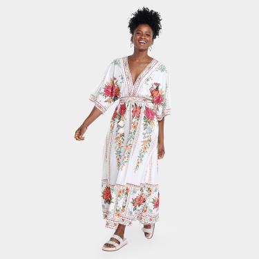 Imagem de Vestido Farm Midi Delicadeza em Flor Feminino-Feminino