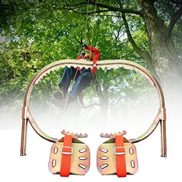 Imagem de Equipamento para subir árvores picos para subir equipamento para subir árvores fácil de usar, crampons antiderrapantes de aço inoxidável, modelo 450