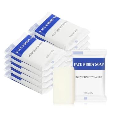 Imagem de Sabonete em barras de tamanho para viagem, embalagem individual, mini sabonetes corporais pequenos para mãos e rosto, artigos de higiene pessoal para hotel, abrigo/sem-teto/lar de idosos/caridade