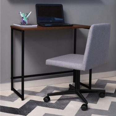 Imagem de Escrivaninha Home Daf Mobiliário Marrom/Preto