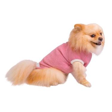 Imagem de Roupa Pet Soft Bouclê Peluciado Rosa Claro - LUVY PET, GG