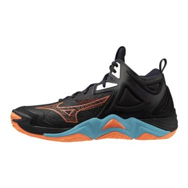 Imagem de Mizuno Tênis unissex adulto Wave Momentum 3 Mid, Neon Flame, 8 US Wide Women/6.5 US Narrow Men