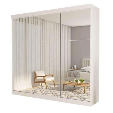 Imagem de Guarda Roupa 3 Portas de Correr Todo Espelhado 4 Gavetas Isabela Minas