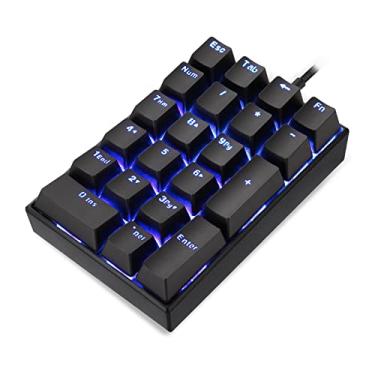 Imagem de MOTOSPEED Teclado numérico mecânico K23, interruptor vermelho, com 21 teclas, mini teclado numérico portátil para jogos, layout estendido para caixa