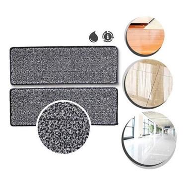 Imagem de Refil Microfibra Autoadesivo Para Rodo Flat Mop - Fácil Trocar e Usar 