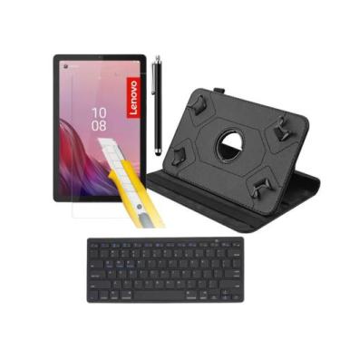Imagem de Kit Capa Com Teclado + Película de Vidro + Mini Caneta Para Tablet Len