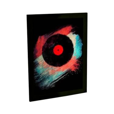Imagem de Quadro Decorativo Musica Disco Vinil Ilustração Tinta Decoração Quarto Sala