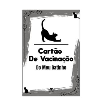 Imagem de Caderneta Cartão de Vacinação para Gatos Personalizado, Modelo Compacto, Controle de Banho e Cuidados, Multicolorido (Cinza)