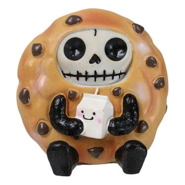 Imagem de Ebros Gift Furrybones Choco Chocolate Cookie Monster Skeleton Decoração de Casa Estatueta Ossos Peludos Caveiras Escultura Halloween