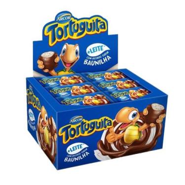 Imagem de Chocolate Arcor Tortuguita ao Leite com Baunilha 15,50g - Embalagem co