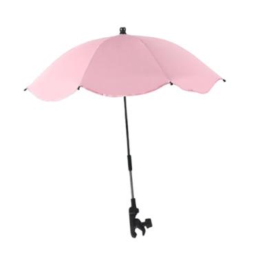 Imagem de Bothyi Guarda-chuva com Clipe para Carrinho de Bebê, Cadeira de Praia, Guarda-chuva, Suprimentos, Guarda- Da Moda, Sombra para Plantas, Jardim, Atividades, Rosa, Tamanho real