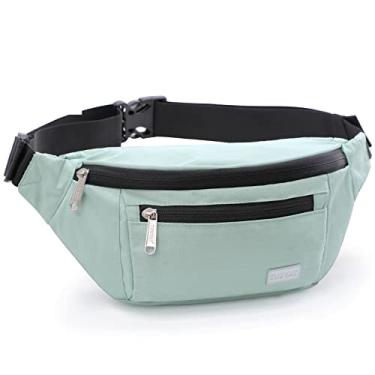 Imagem de Pochetes grandes para mulheres e homens, bolsas transversais com alça ajustável, impermeável, cinto de corrida, bolsa tiracolo preta, Verde/206