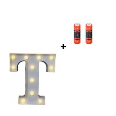 Imagem de Letra Luminária Led 3d Festa Decoração + Pilha Grátis - Partiufesta, T