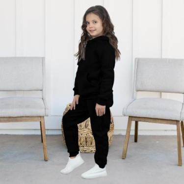 Imagem de Roupa de Frio Infantil Juvenil Unissex  Conjunto Moletom Flanelado Que